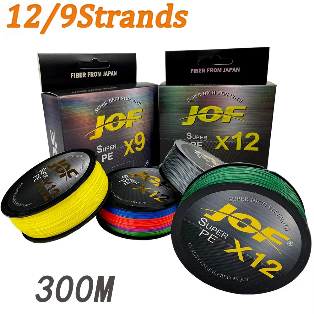 JOF X9X12 Износостойкая плетеная леска 9 нитей 12 Мультифиламентный полиэтилен 20