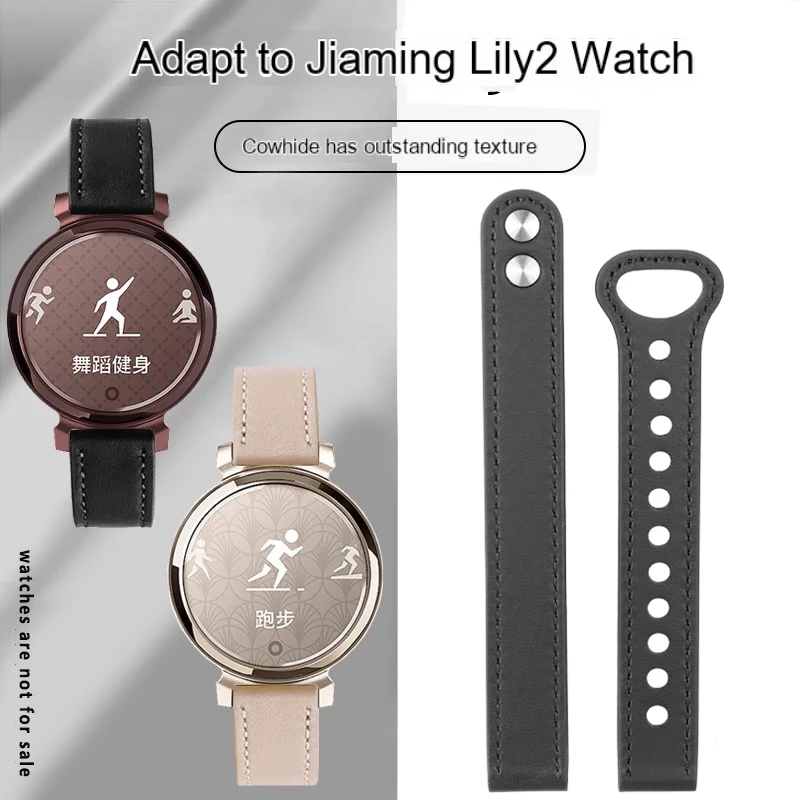 Фото Ремешок из натуральной кожи для нового часов Garmin Lily 2 Girls 14 мм Lily2 Instagram Стиль Модная петля с пряжкой из воловьей кожи Цепочка для часов №2