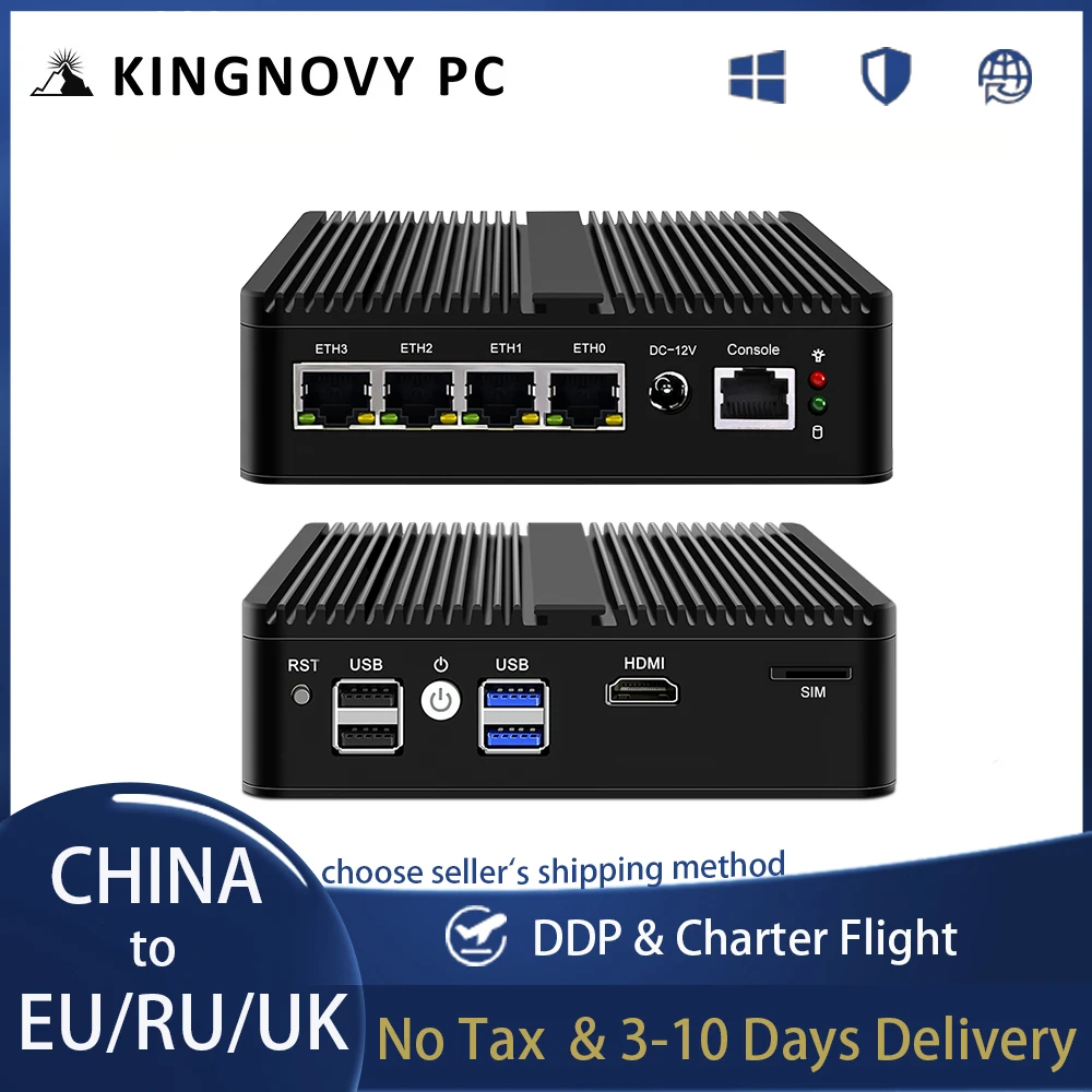 Новая синяя материнская плата pfSense брандмауэр N5105 роутер 4xIntel i225-V B3 2 5G LAN 4xUSB HDMI2.0