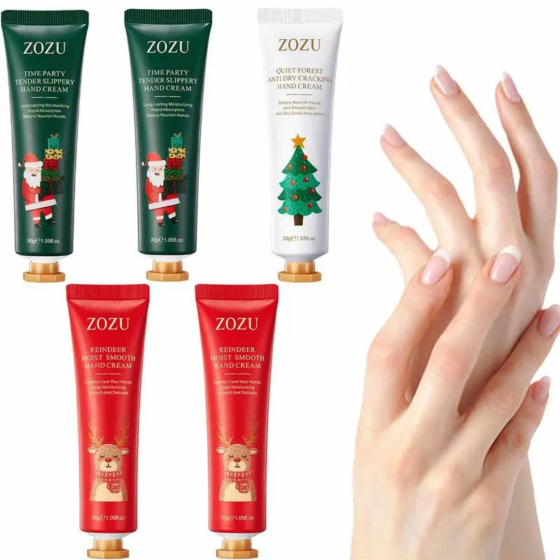 

Hand Cream Set For Women 5 Pcs Portable Hand Lotion For Dry Cracked Hands Natural Scented Hand Cream Gift Sets Holiday Gift For