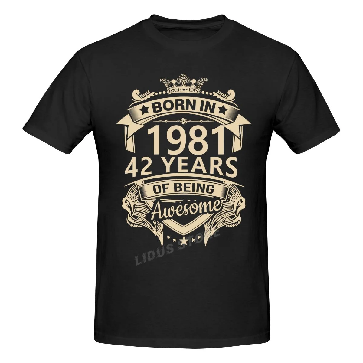 

Born In 1981 42 Years Of Being Awesome 42th Birthday Gift T shirt Harajuku Short Sleeve T-shirt 100% Cotton Graphics Tshirt Tops