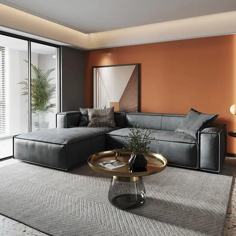 

Italian Minimalist Living Room Sofas Corner Sofa L Shaped Upholstered Sectional Sofa Couch With Chaise Lounge Home Furniture