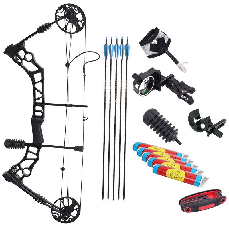 

35-60 lbs Adjustable Compound Pulley Bow N1 High Quality Bow And Arrow Set Hunting Falcon Shooting Competitive Compound Bow
