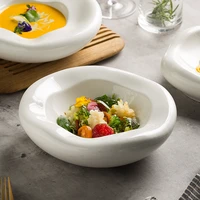 creative cloud plate special shaped ceramic salad dessert plate white deep bowl home breakfast soup noodle large bowl tableware