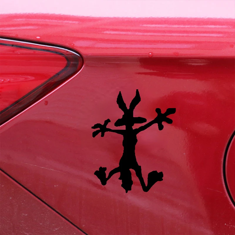 

Wile Coyote Silhouette Car Stickers Die Cut Windshield Skateboard Decals Car Accessories Funny Graphics Truck Laptop Vinyl Decal