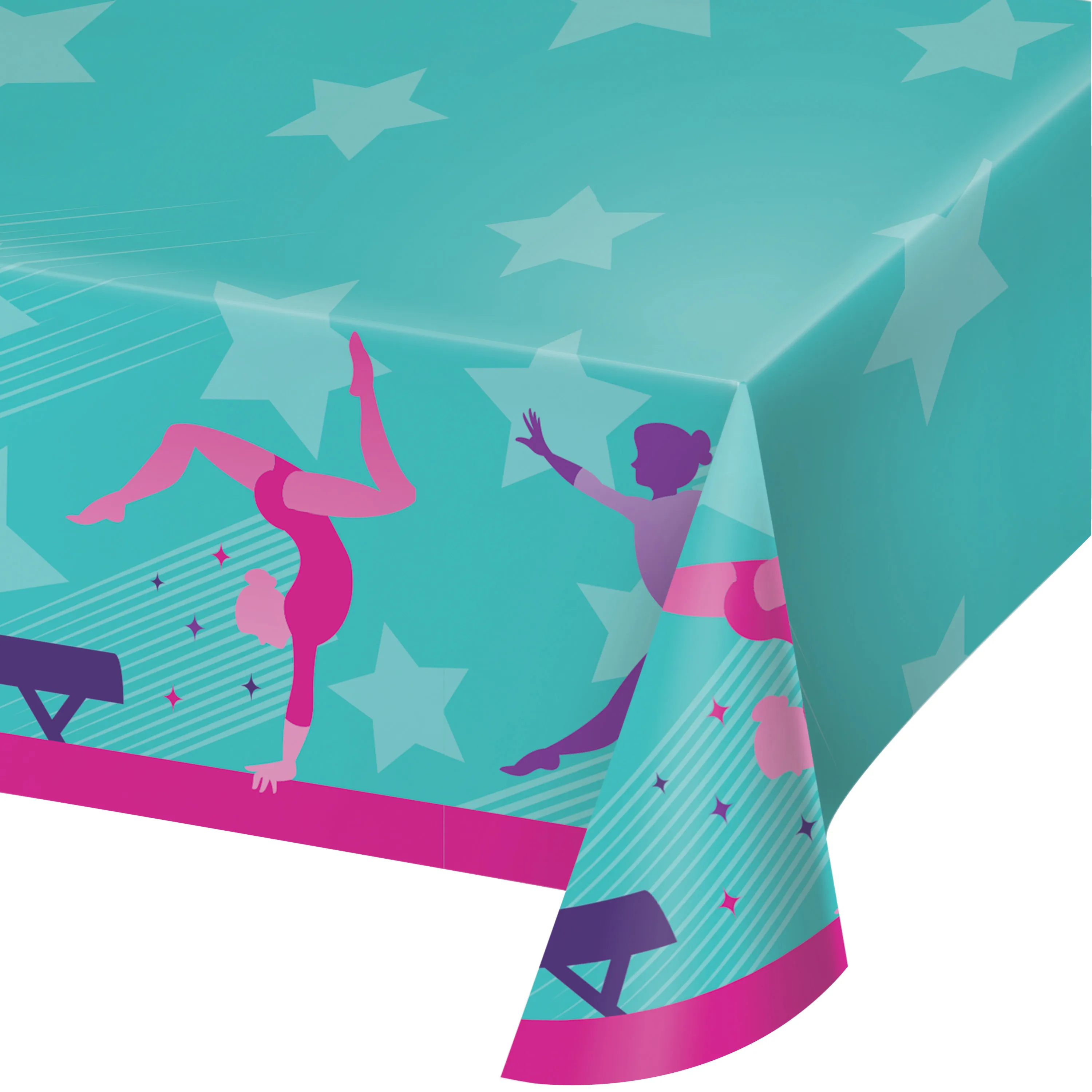 

Gymnastics Party Paper Tablecloth, 3 Count