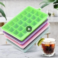 12 60 grid small ice cube tray mold food grade silicone mold diy ice cube make ice tray with lid home gadgets ice cream machine