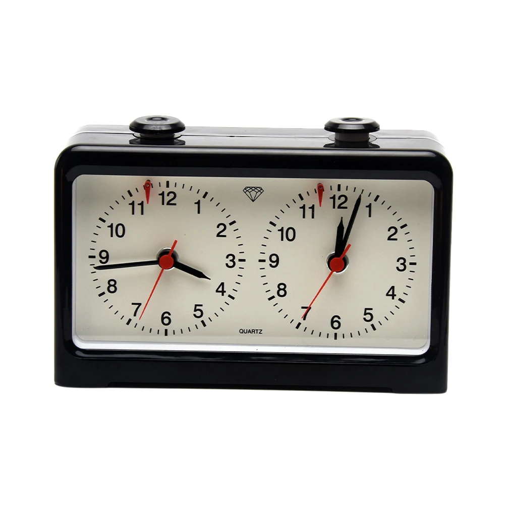 

Count Down Game Timer Button Design Chess Clock Analog Battery Powered Professional Compact Competition Quartz Movement Plastic