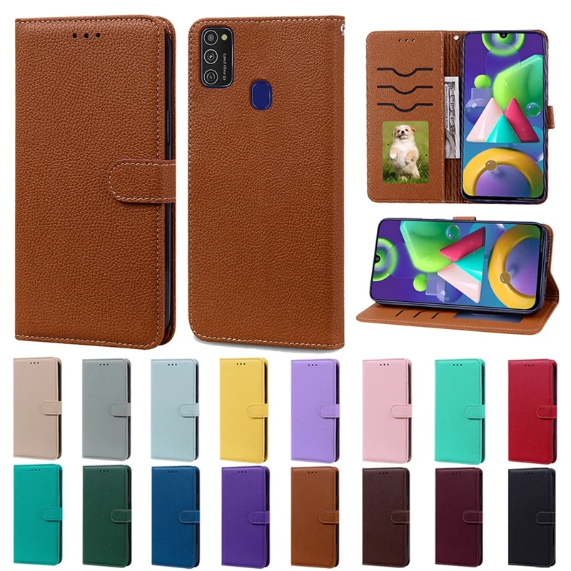 

Flip Case for Samsung Galaxy M33 M53 M52 M51 M21 M31 M30S M31S Candy Color PU Leather Wallet Case for Galaxy A02S A03S A01 A02