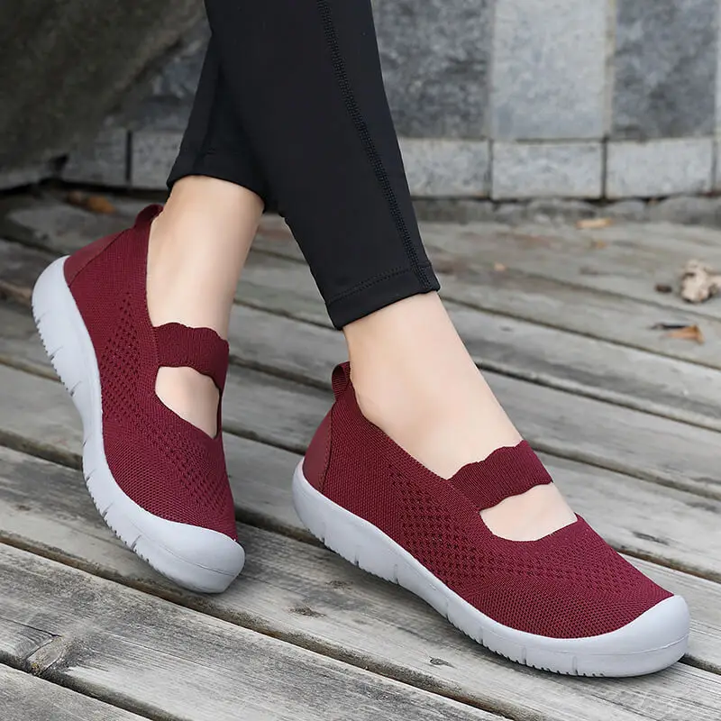 Fashion Women Flats Breathable Shoes Soft Sole Loafers Non-Slip Outdoor Female Leisure Shoes Driving Walking Sports Lightweight