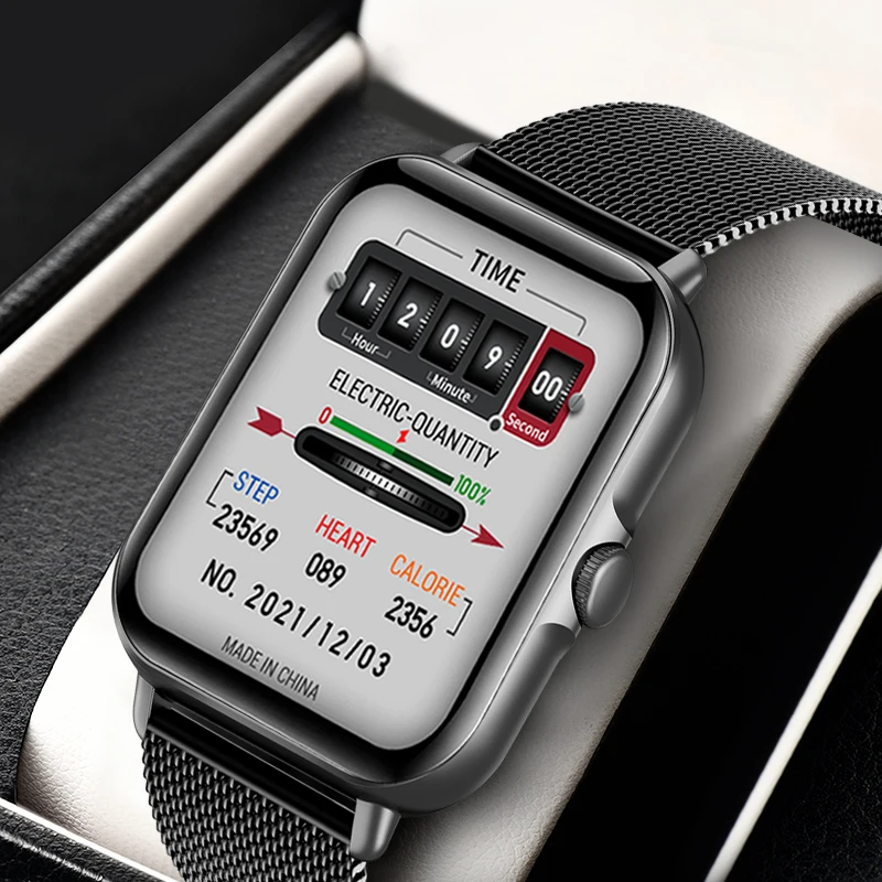 Новые мужские Смарт-часы с вызовом Bluetooth спортивные фитнес-часы Полноразмерным