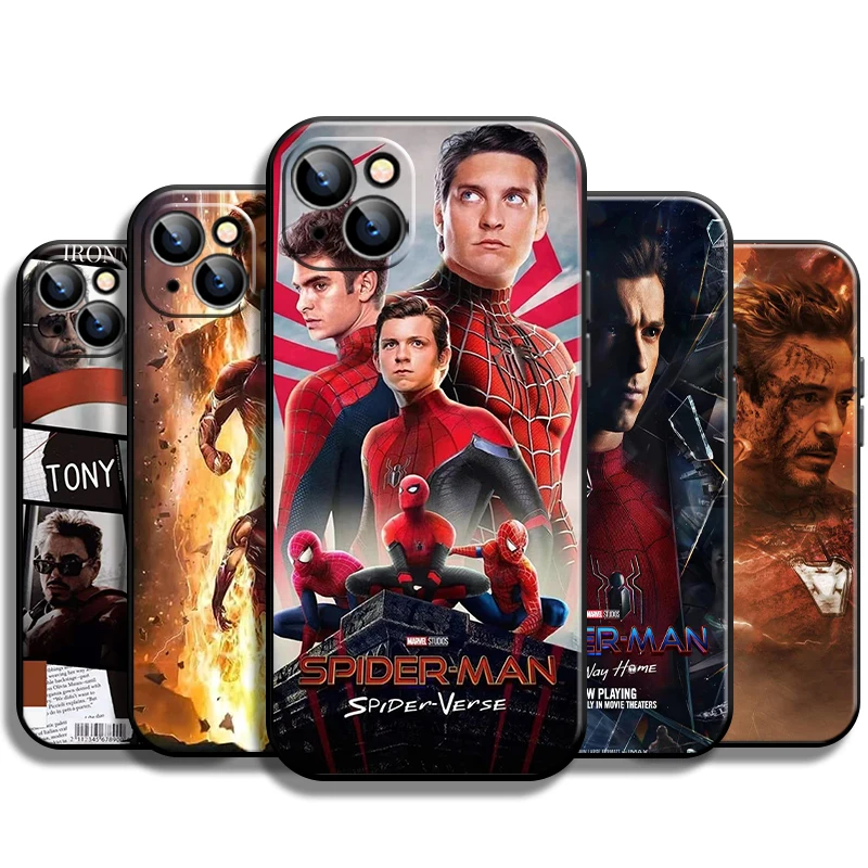 

Avengers Spiderman Iron Man For Apple iPhone 13 12 11 Pro Max 12 13 Mini X XR XS Max SE 6 6S 7 8 Plus Phone Case Funda TPU