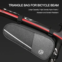 nylon reflective cycling bag waterproof bicycle bag cycling saddle bags portable bicycle frame front tube bag bike accessories