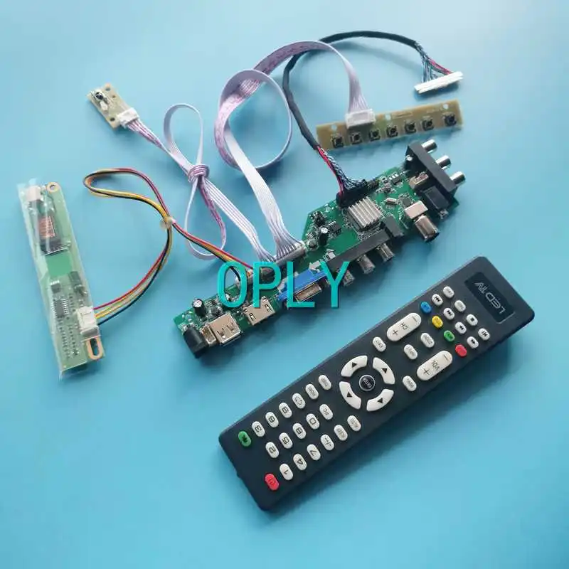 

DVB 3663 Digital Controller Board Fit B154EW01 B154EW02 DIY Kit 15.4" 30 Pin LVDS USB VGA AV RF HDMI-Compatible 1280*800 1-CCFL