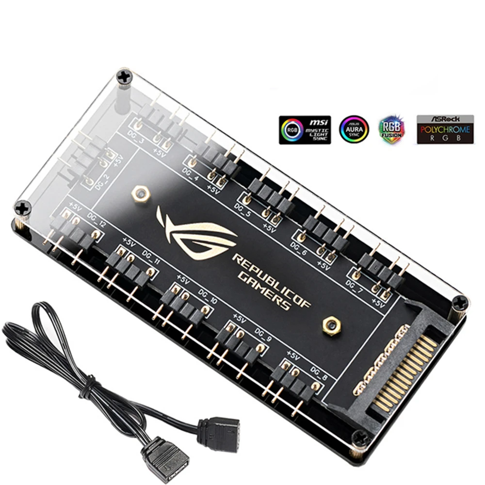 

Адаптер-разветвитель для ASUS AURA SYNC 10, 5 В, 3 контакта