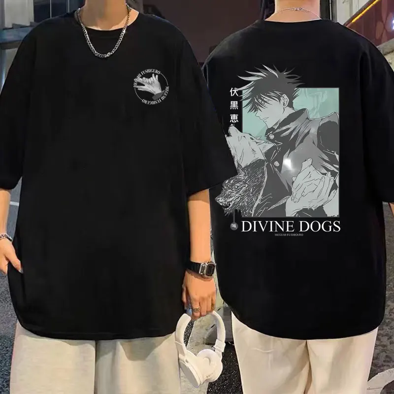 

Anime Jujutsu Kaisen Tees Fushiguro Megumi Graphic T Shirts Men Women Manga Harajuku Tshirt Tops Men's Casual Oversized T-shirts