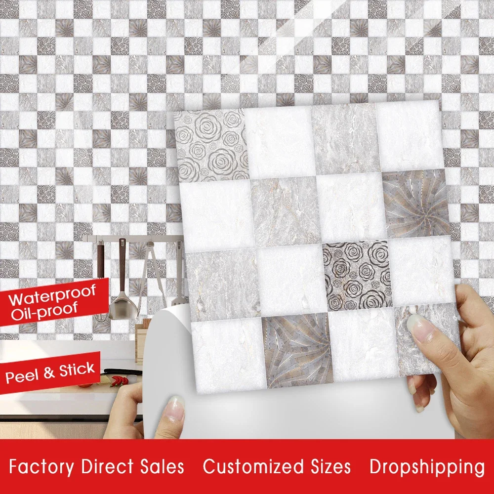 10 шт./набор жесткие мозаичные наклейки из ПВХ