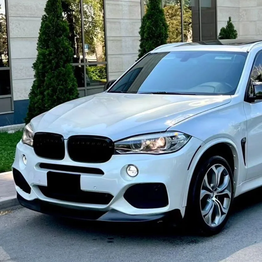 Фото 2014, 2015, 2016, 2017, 2018, для BMW X5 F15 M Sport MP, передний бампер, спойлер, сплиттер от глянцевых черных канавок, диффузор, комплект для тела №4