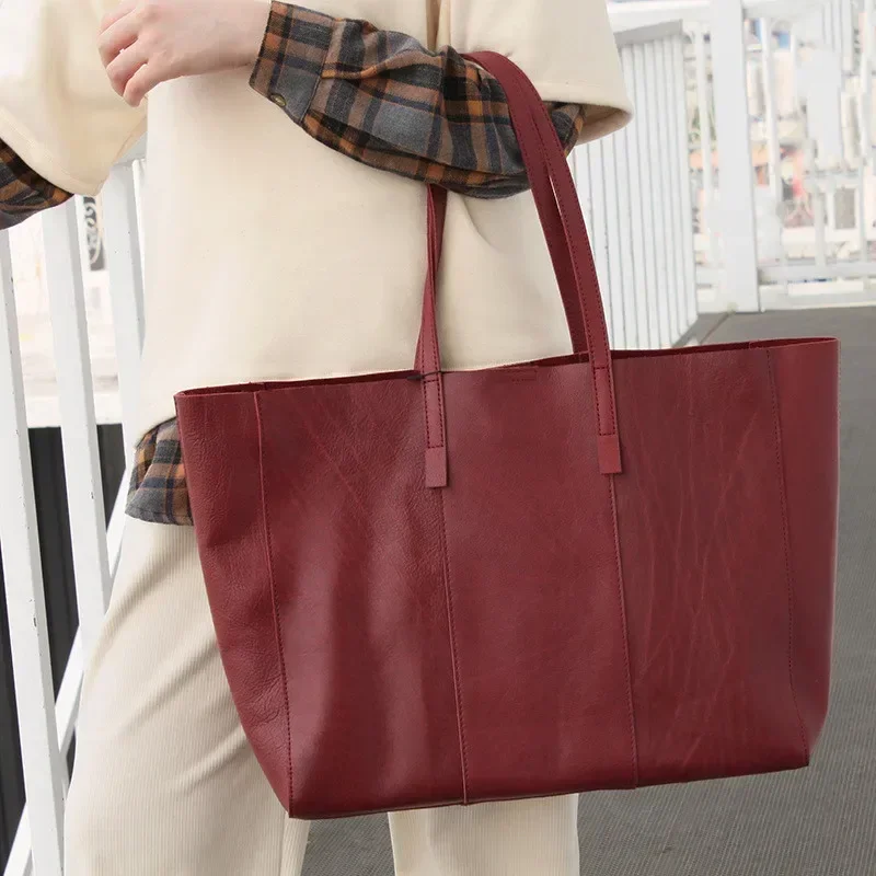 Женская большая роскошная сумка-тоут винтажные сумки из натуральной кожи