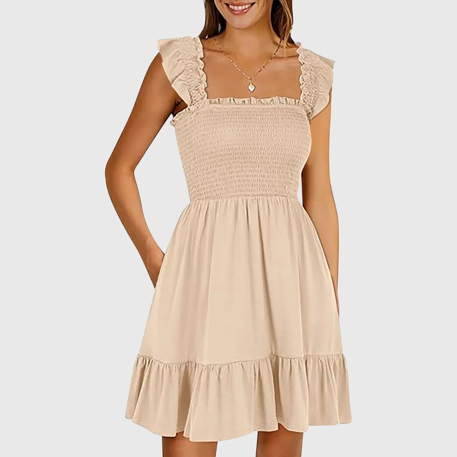 Donsignet Летнее платье розово-синее полиэстер