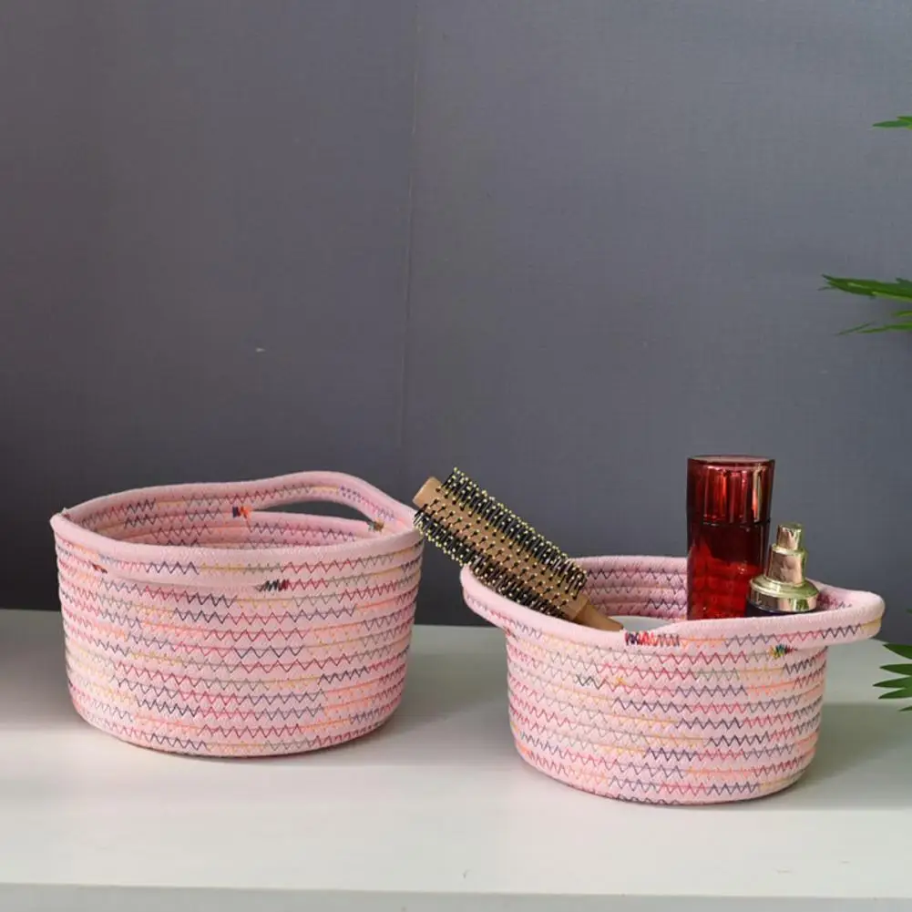

Exquisite Workmanship Sturdy Colorful Woven Storage Basket for Living Room