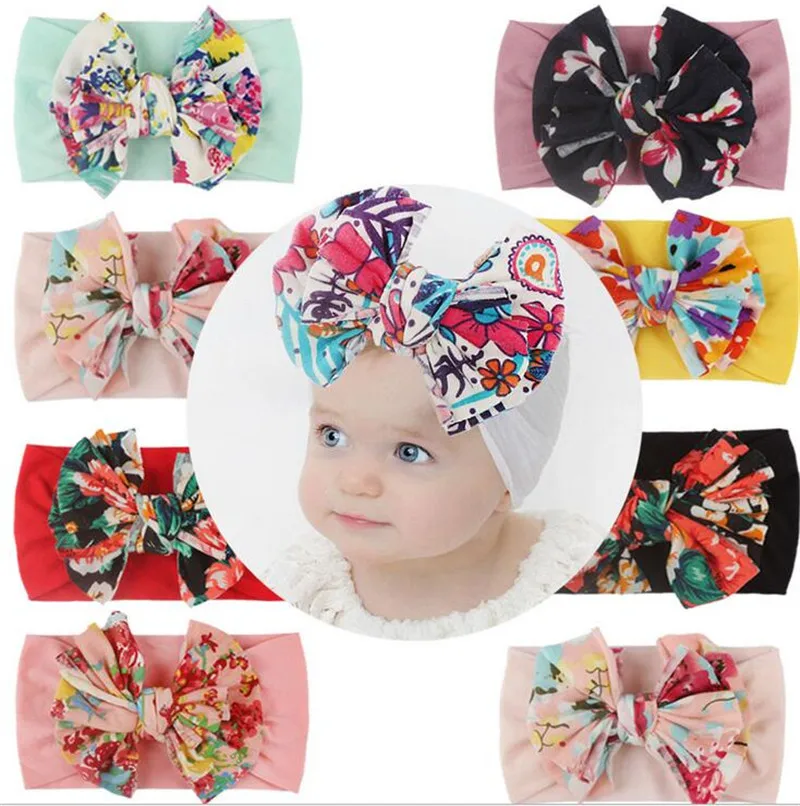 

Детский реквизит для фотосъемки головные повязки с большим бантом мягкие эластичные широкие повязки для волос Детские повязки на голову дл...