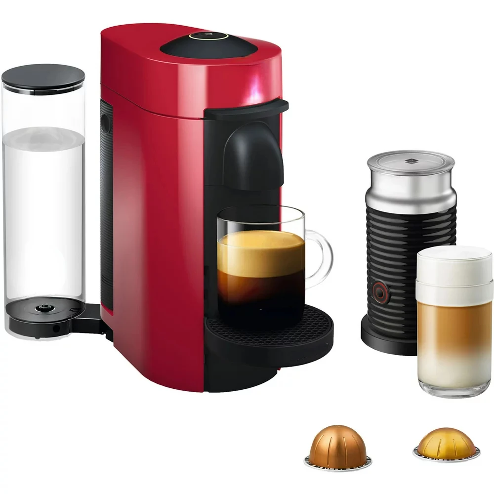 

Coffee and Espresso Maker Bundle with Aeroccino Milk Frother by , Red Espresso Coffee filter holder Coffee adapter Tea portafilt