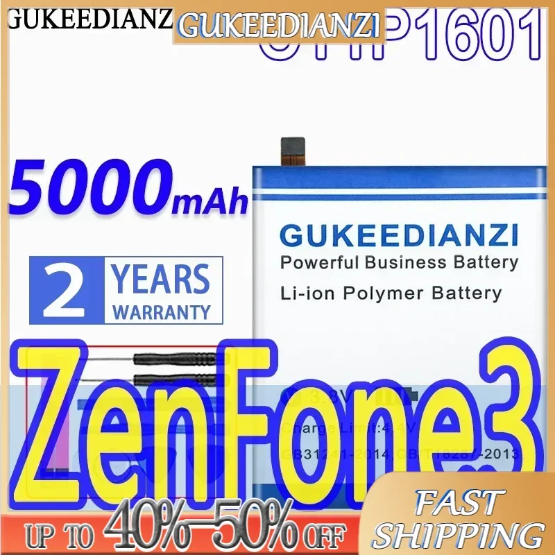 Аккумулятор GUKEEDIANZI большой емкости C11P1601 5000 мАч для ASUS ZenFone 3 ZenFone3 ZE520KL