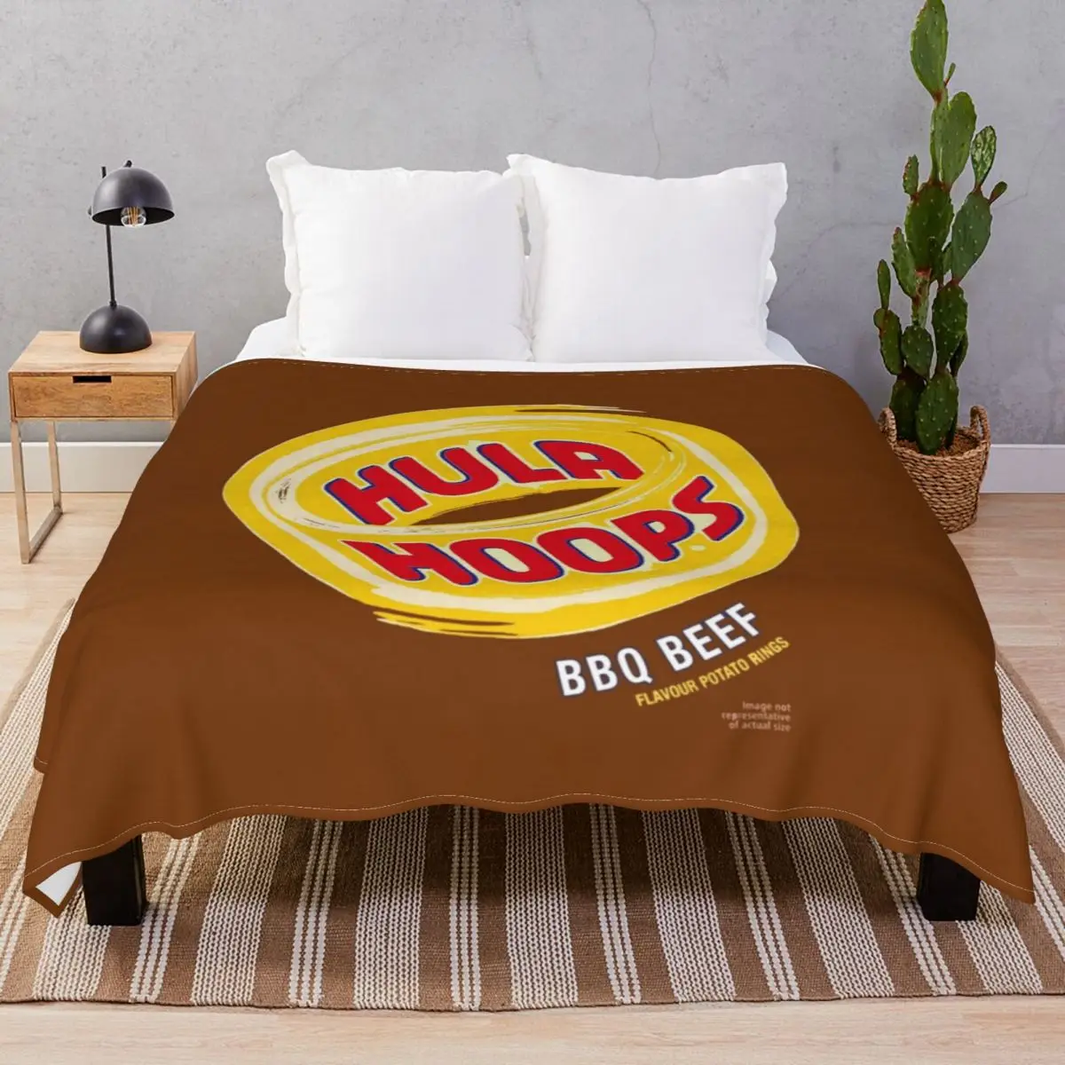 Hula Hoops BBQ Beef Crisps Blankets Fleece Plush Print Ultra-Soft Throw Blanket for Bedding Home Couch Travel Office