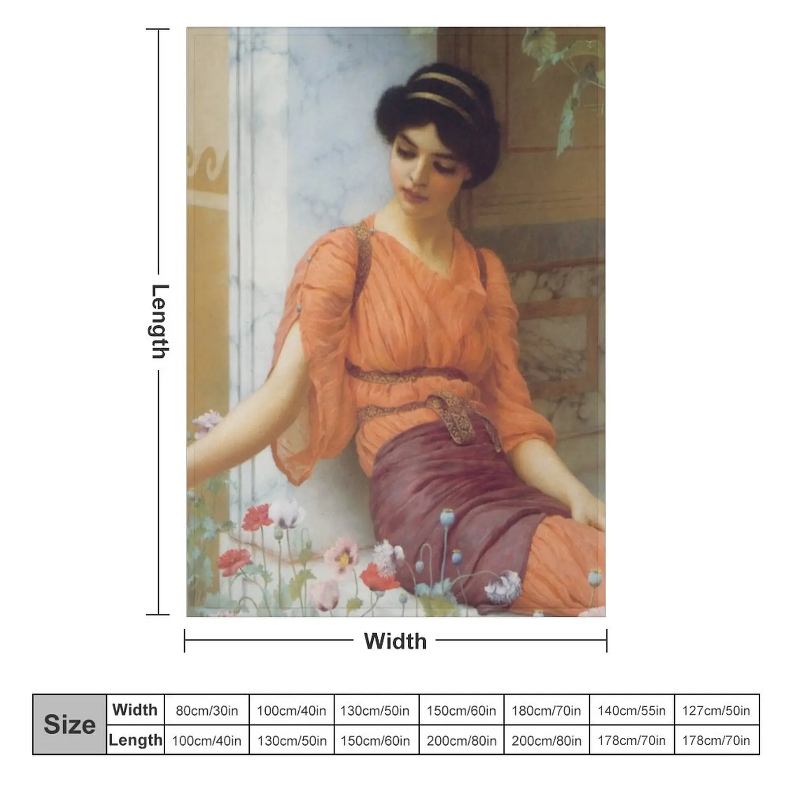 Летнее покрывало с изображением цветов John William Godward покрывала для кровати дивана