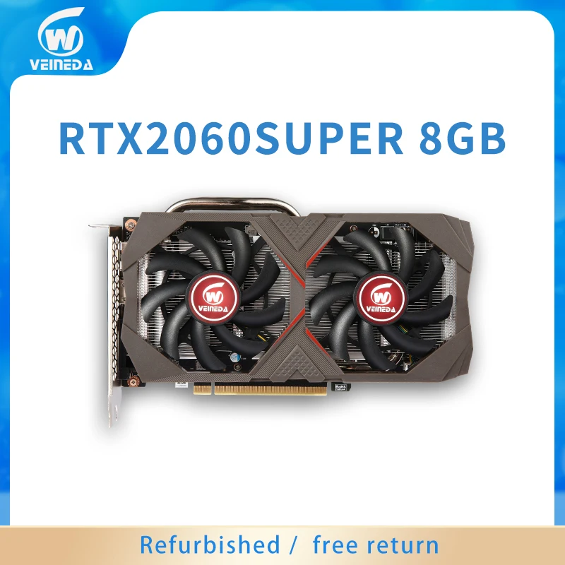 

VEINEDA Graphics Card RTX2060 Super 8GB GDDR6 256Bit PCI Express 3.0x16 1470MHz 2176units rtx 2060 super Gaming 8G Video Card