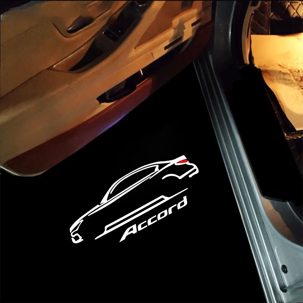 2 шт. приветственные огни двери автомобиля для Honda Accord 7 8-го поколения 2008 2009 2010 2011 2012 2013 2014 светодиодные сигнальные лампы аксессуары для проектора