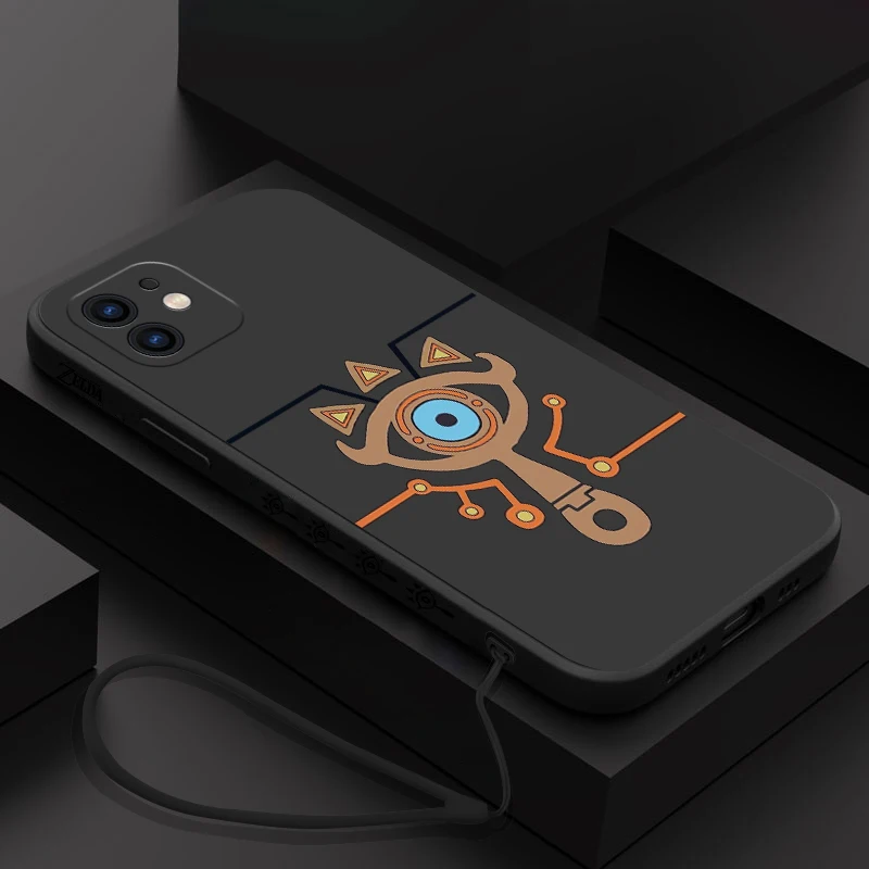 Game The Legend of Zeldas Phone Case For iPhone 14 13 12 11 Pro Max Mini X XR XS MAX SE20 8 7 Plus Silicone Case with Hand Strap