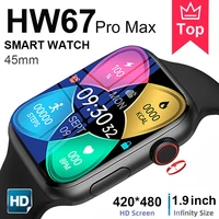 hw67 pro max smart watch men women 1 9 nfc bluetooth call smarwatch for apple huawei pk s7 m36 plus iwo w27 pro wach series 7