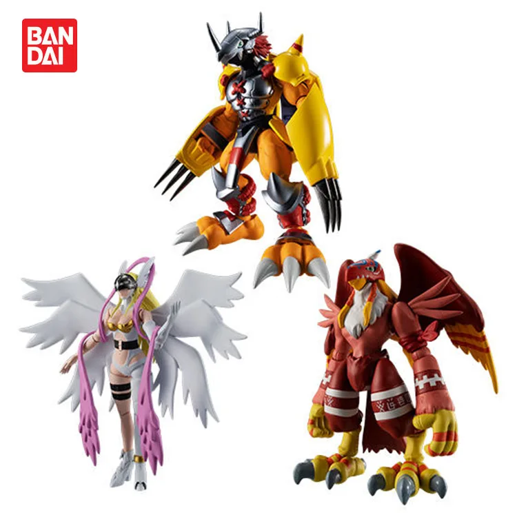 Фото Bandai в наличии Digimon 01/02/03 Series Greymon Angewomon Garudamon Metal Garurumon Аниме Фигурка Модель Фигурка Игрушки №3