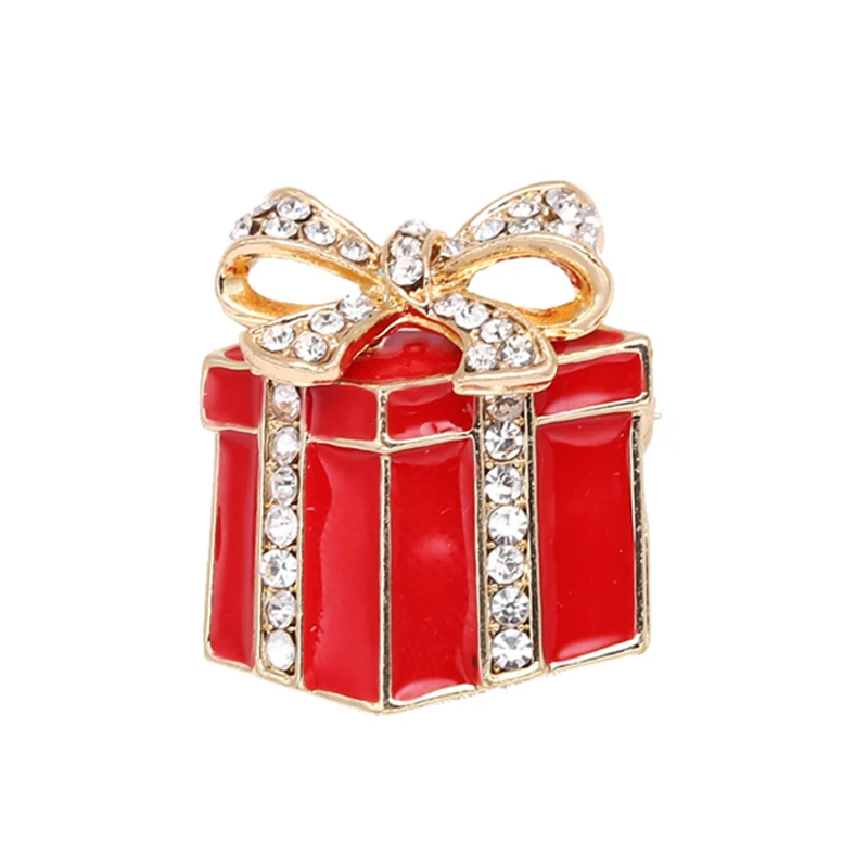 Boosbiy Xmas Эмаль Снеговик Санта-Ярево и колокольчики Венок Брошь Булавка