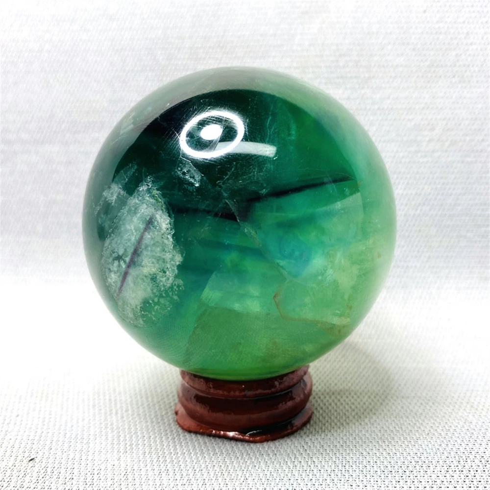 

Natural Gemstones Emerald Green Fluorite Balls with Pedestal Crystals and Stones Healing Home Spiritual Decor Witchcraft Altars