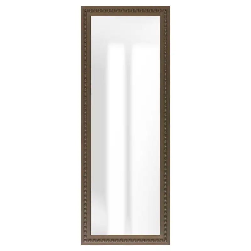 

x 18" Gray Beaded Rectangular Leaner Mirror