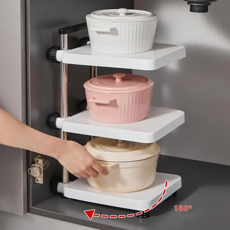 Кухонная многоярусная полка с 3 уровнями подставка для микроволновой печи