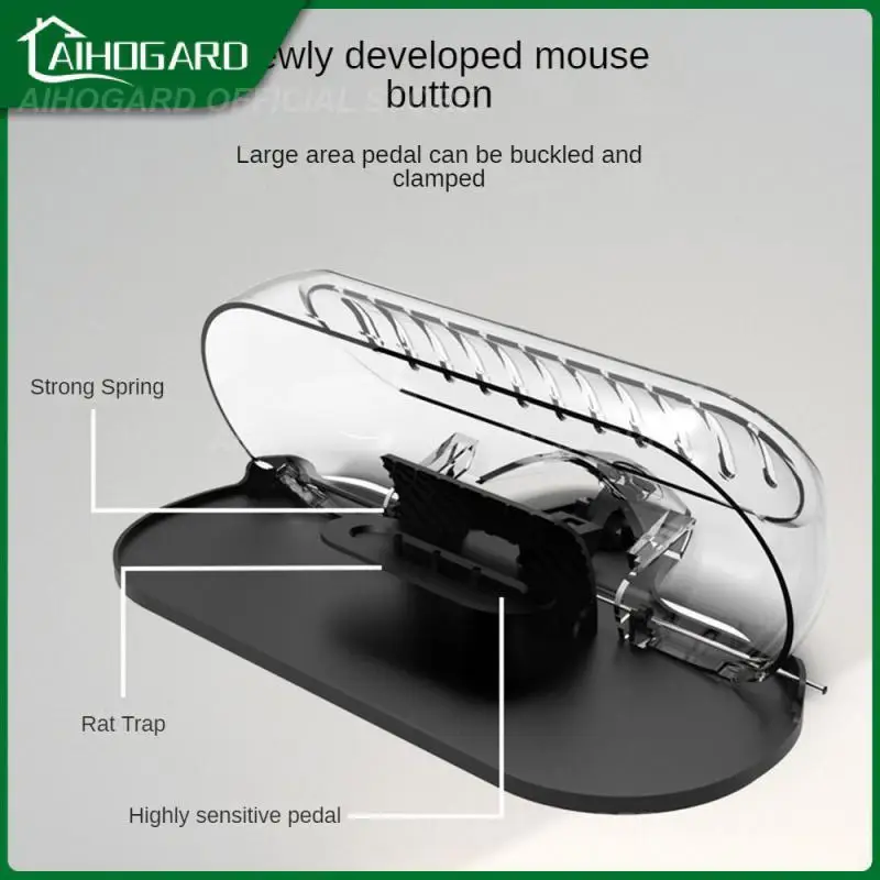 

Large Space Design Catch Mice Mouse Artifact Transparent Upper Cover Ully Automatic Acrylic Side Buckle Mousetrap Mousetrap