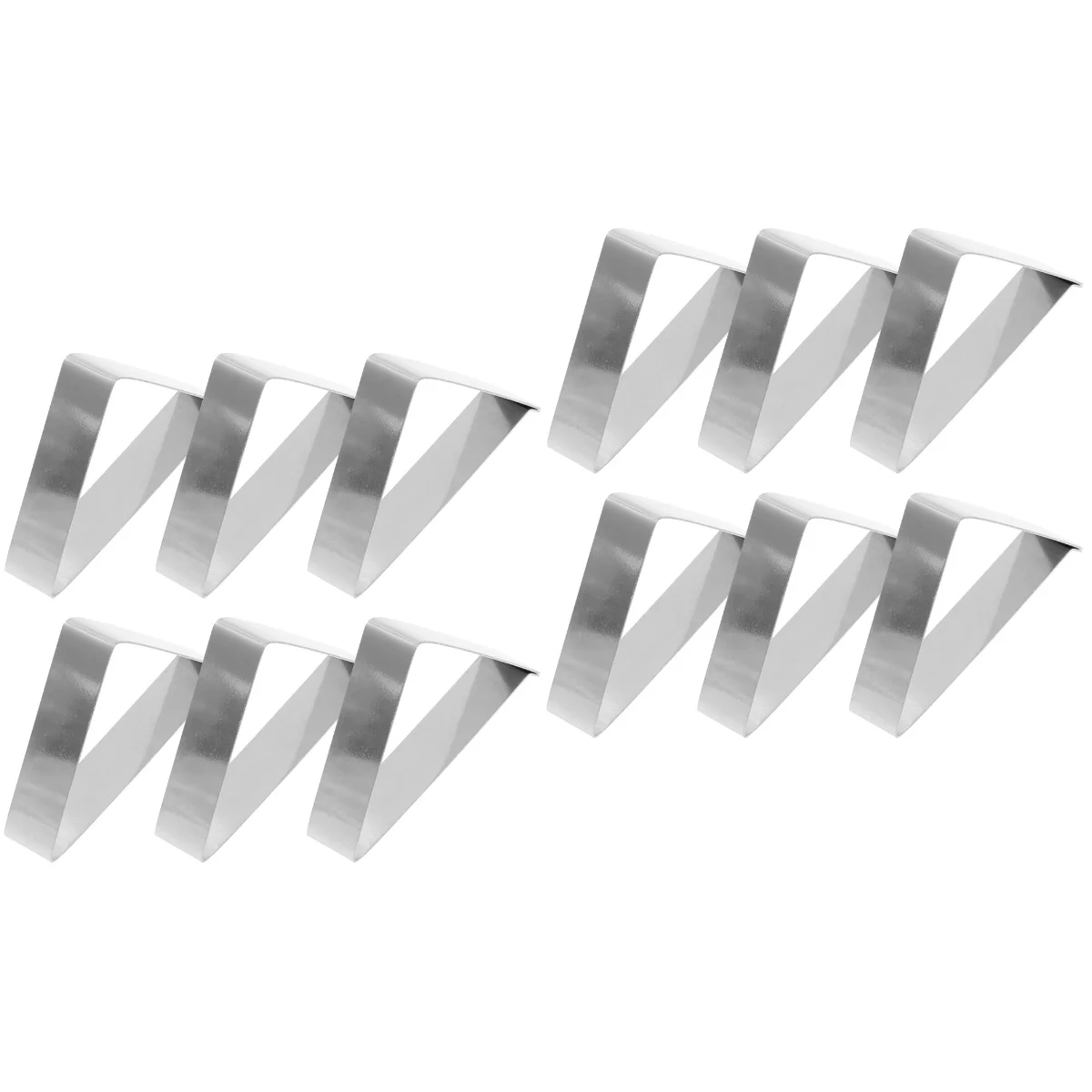 

12 Pcs 5cm Stainless Steel Triangle Tablecloth Clips Adjustable Table Cloth Triangle Clamps