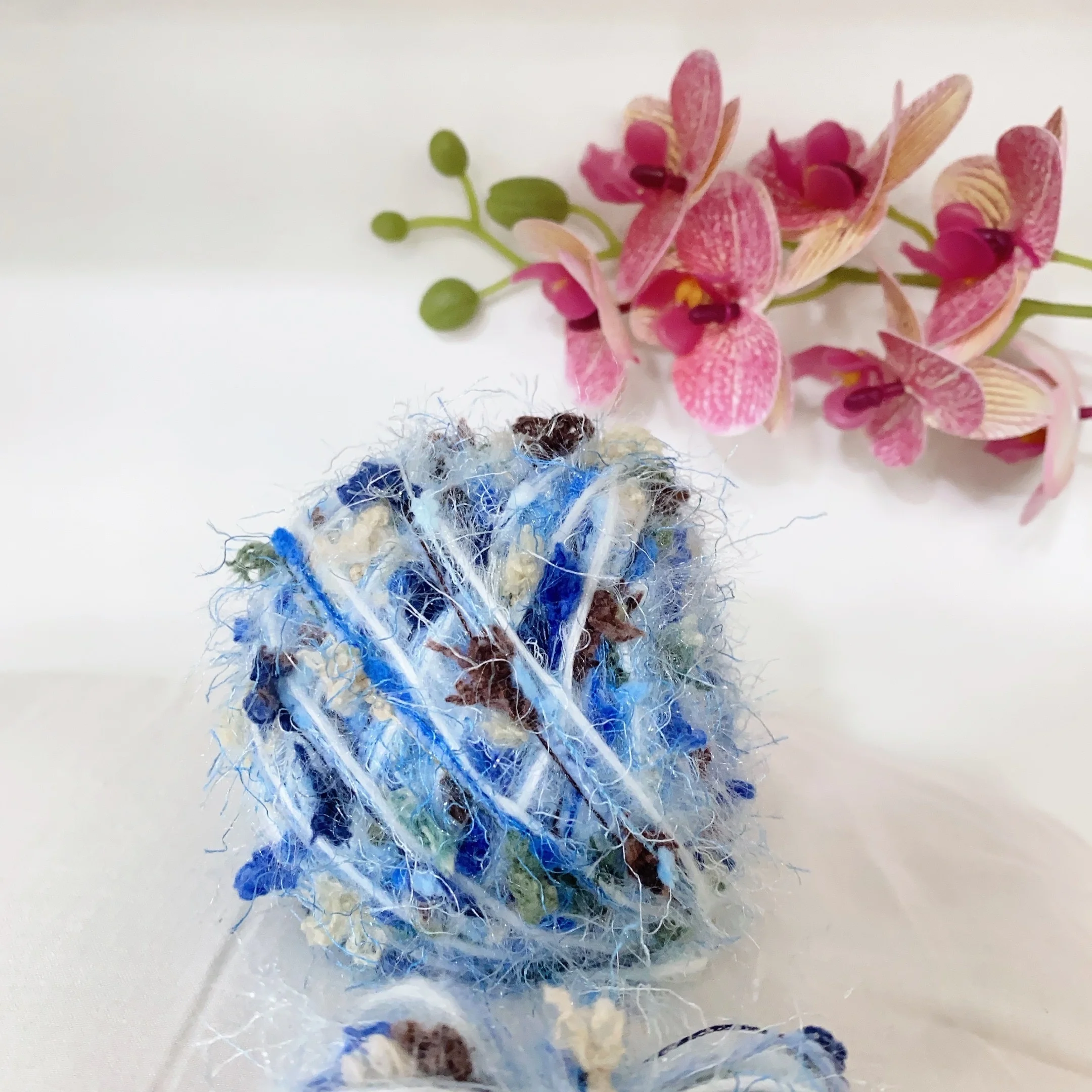 Летняя пряжа NEEMOY с морской черникой-50 г подходит для вязания крючком своими