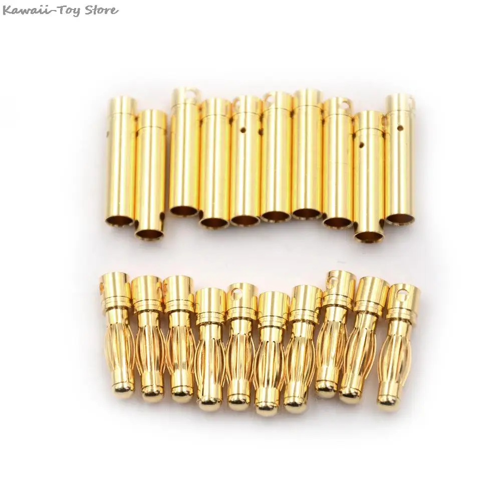 

10Pair 4mm RC Battery Gold-plated Bullet Banana Plug High Quality Male Female Bullet Banana Connector