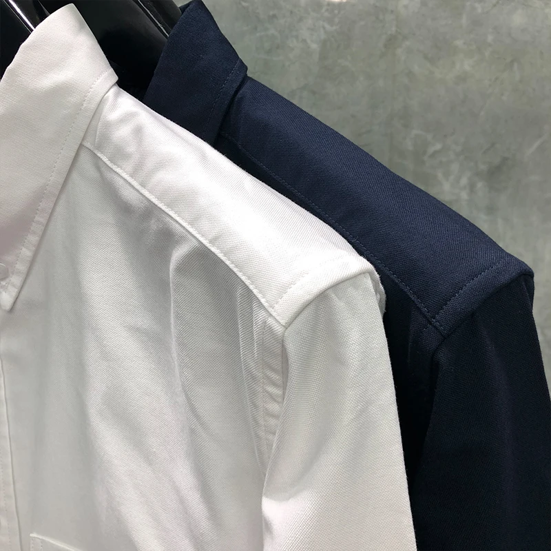 TB THOM Men's Casual Shirt Western Basic Long Sleeve Snap Classic Shirt Tops  Spring Autumn High Quality  Arm Embroidery  Shirts