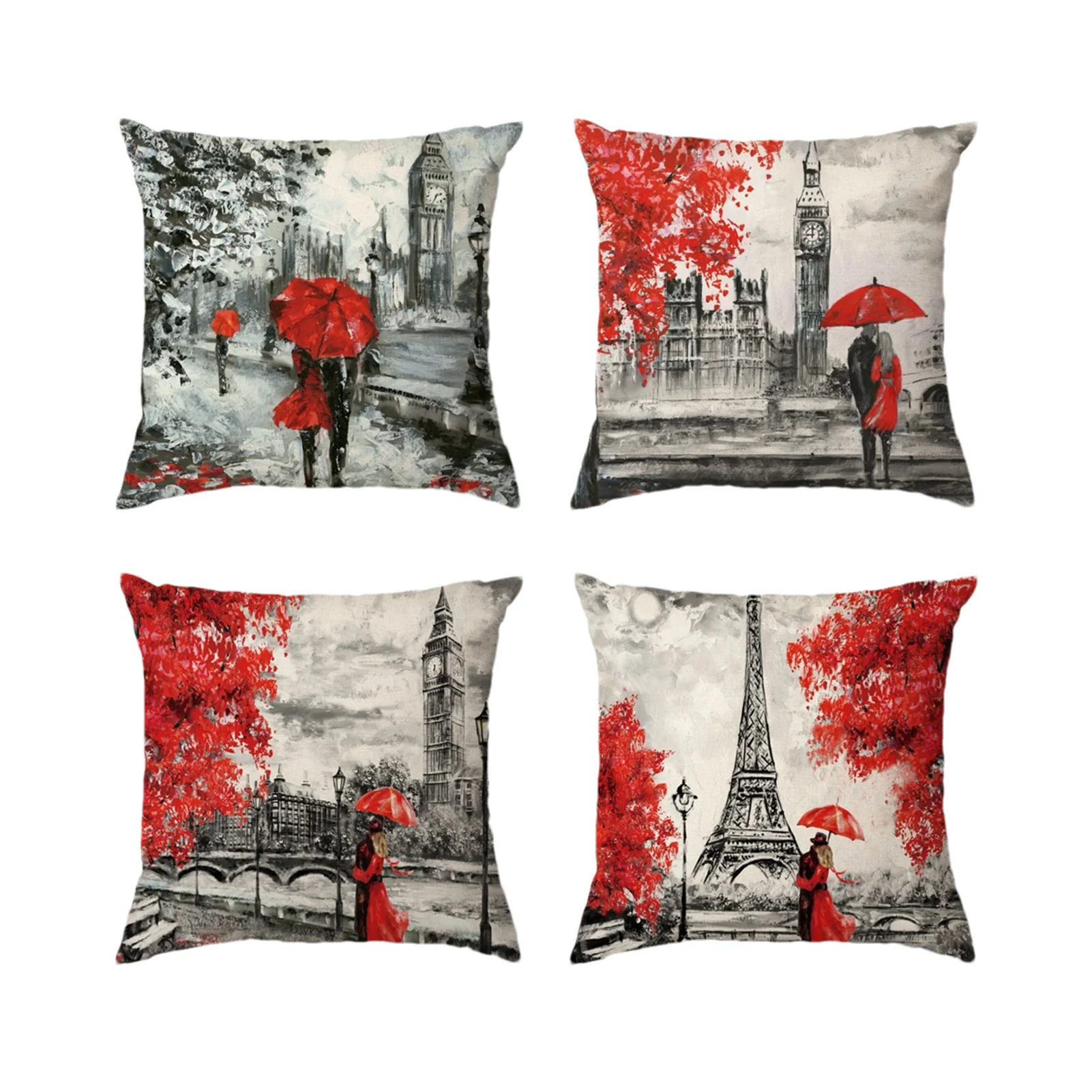 

4 шт., наволочки для подушек, 45 х45 см