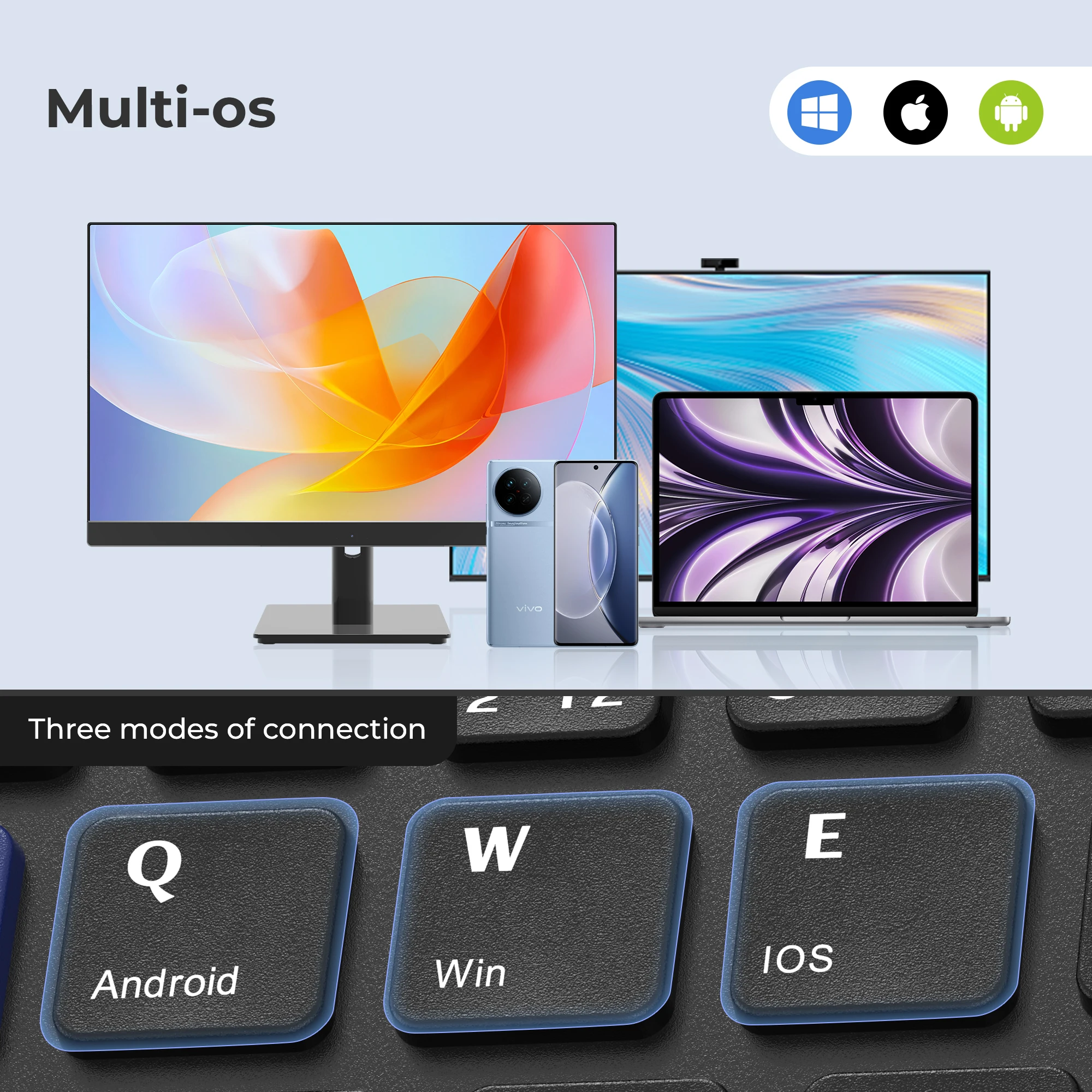 Привод клавиш клавиатуры Bluetooth для ноутбука XVX Ультратонкий и легкий дизайн