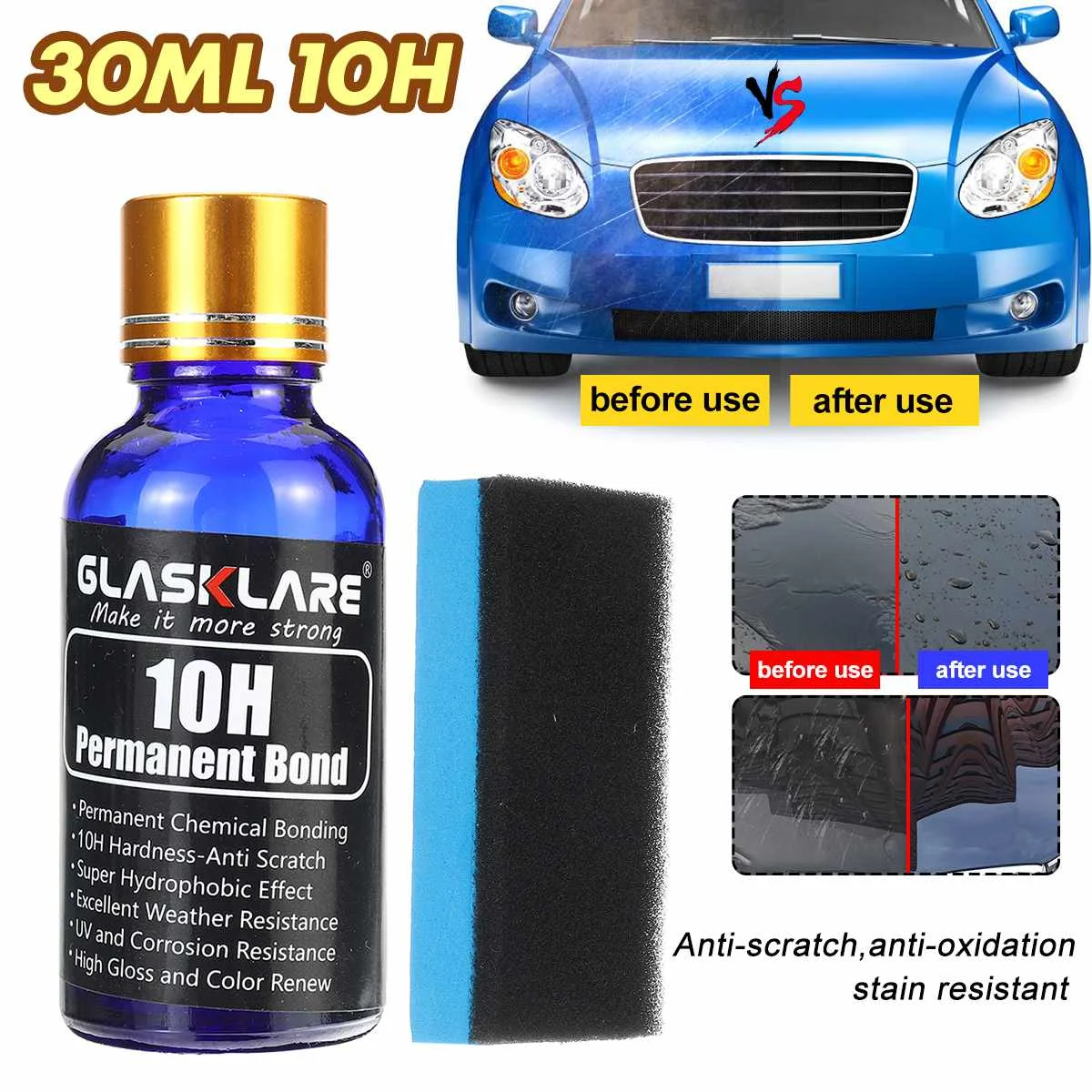 

30ml/50ml Car Plastic Parts Retreading Agent Instrument Panel Agent Automotive Interior Plastic Part Retreading Cleaning Agent