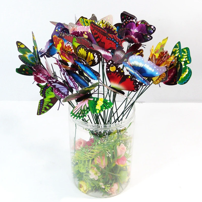 

5 шт./компл. бабочки, садовый плантатор для двора, красочная причудливая бабочка, украшение для улицы, цветочный фон