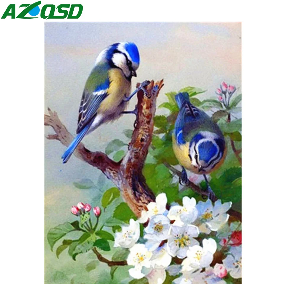 AZQSD Алмазная вышивка птица зимняя мозаика картина Стразы домашние украшения с