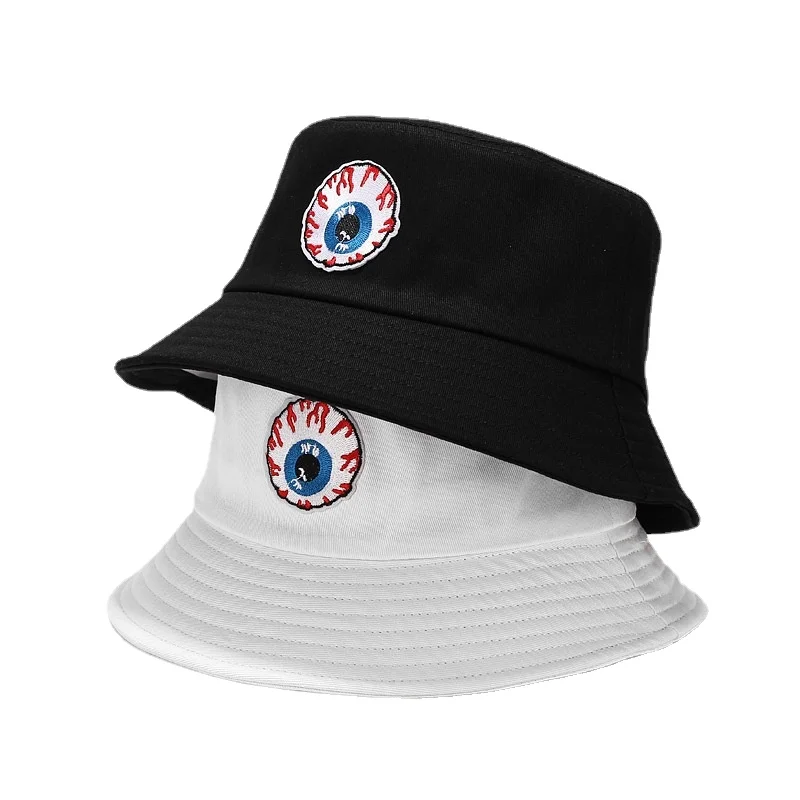 

Панама с рисунком красных глаз для мужчин и женщин, креативная Рыбацкая Кепка, уличная в стиле хип-хоп, для путешествий, летняя